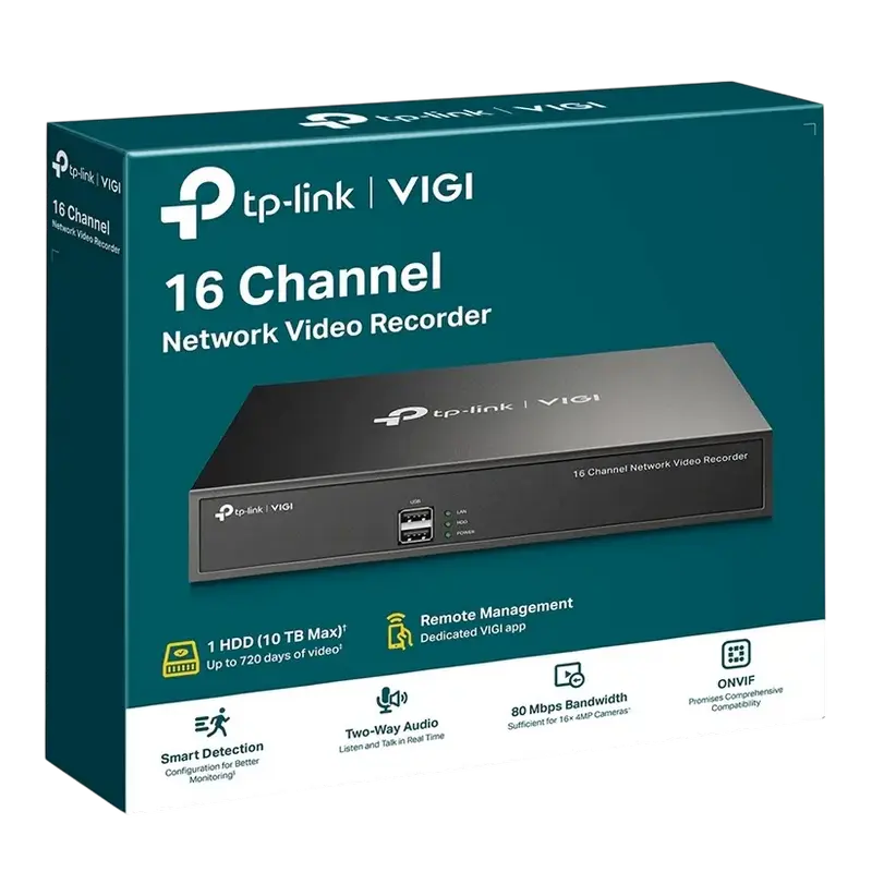 Видеорегистратор TP-LINK VIGI NVR1016H Черный