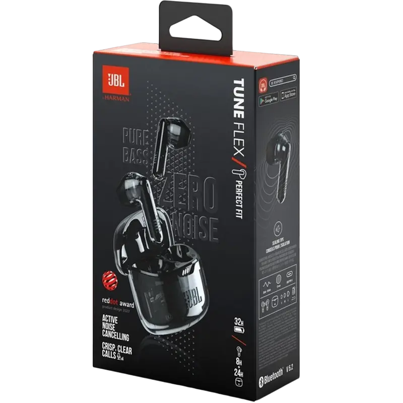 Наушники JBL. Tune Flex Ghost Edition Чёрный