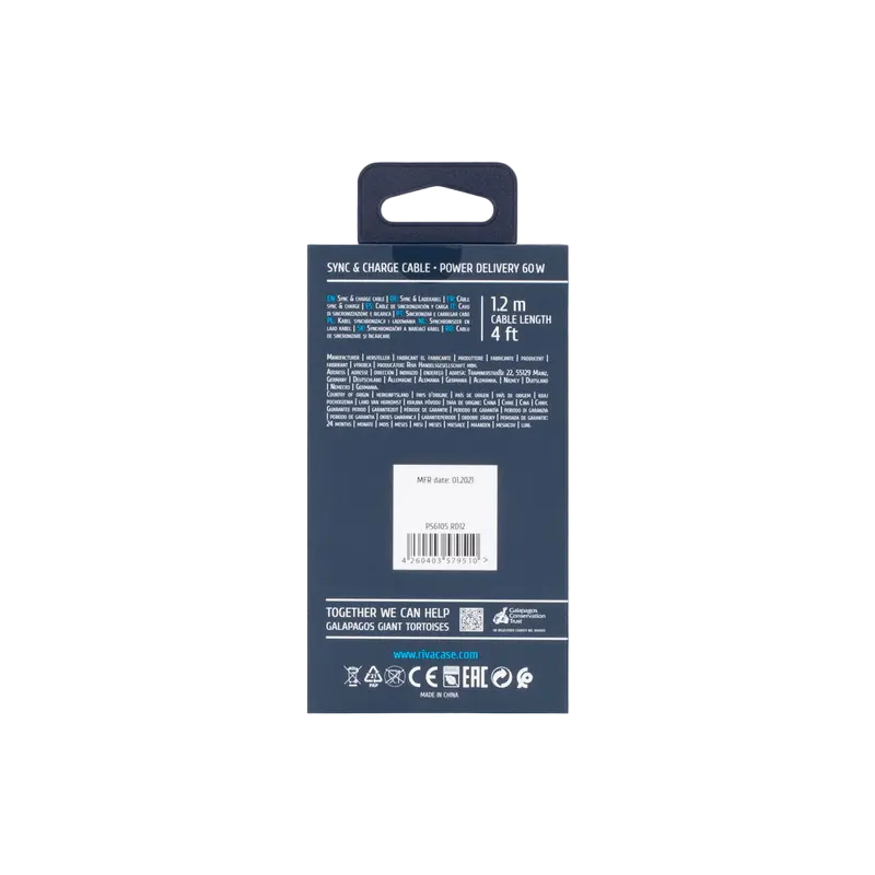 Cablu de încărcare și date Rivacase PS6105 RD12 Roșu