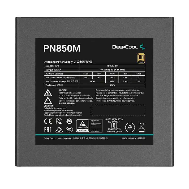 Tip Блок питания для компьютеров Deepcool GamerStorm PN850M ATX Черный