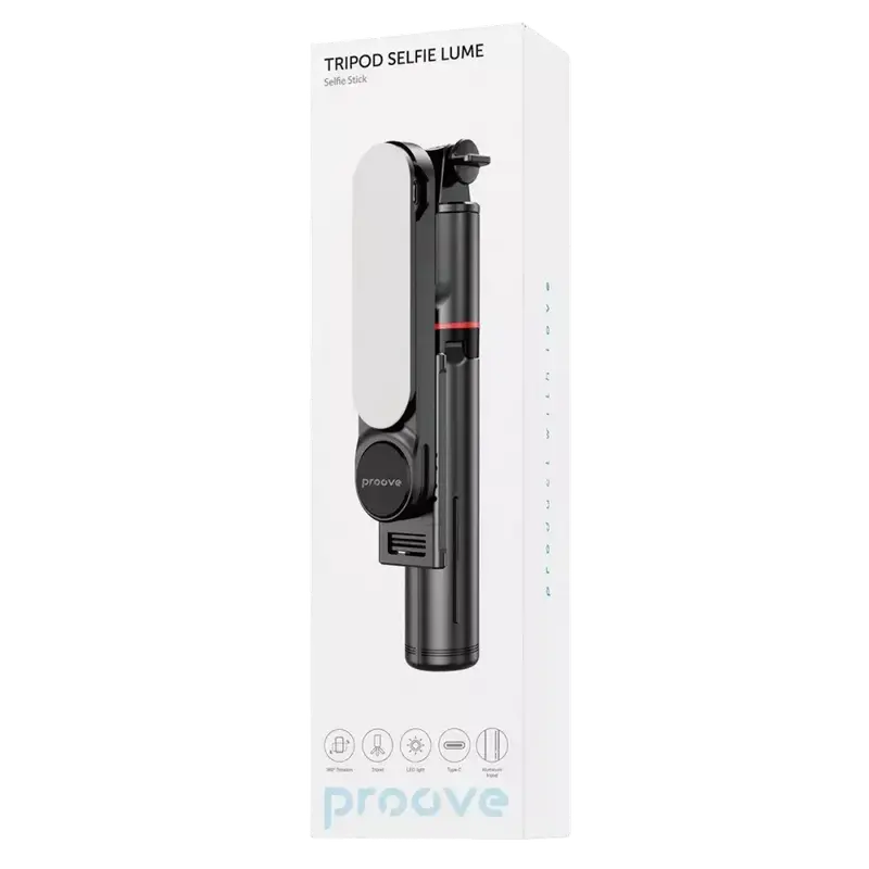 Монопод для селфи Proove Selfie Lume Черный