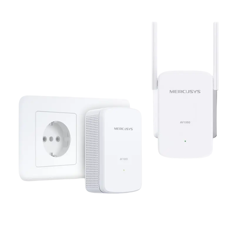Wi-Fi + Powerline адаптер MERCUSYS AV1000 Kit Белый
