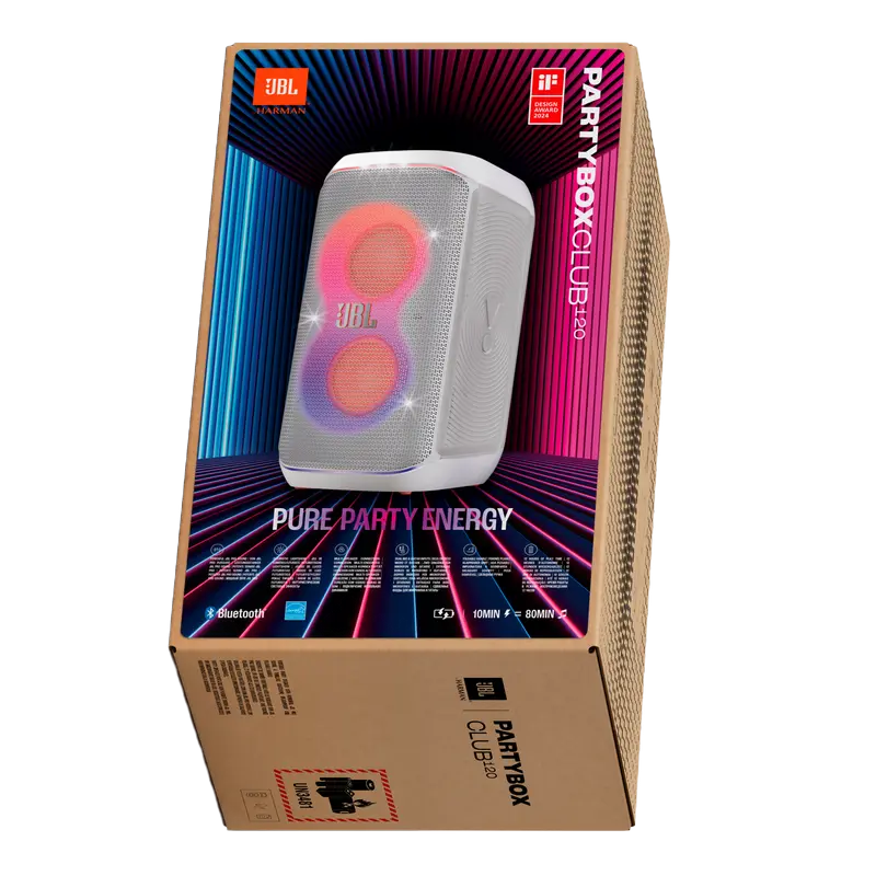 Sistem audio JBL PartyBox Club 120 Alb