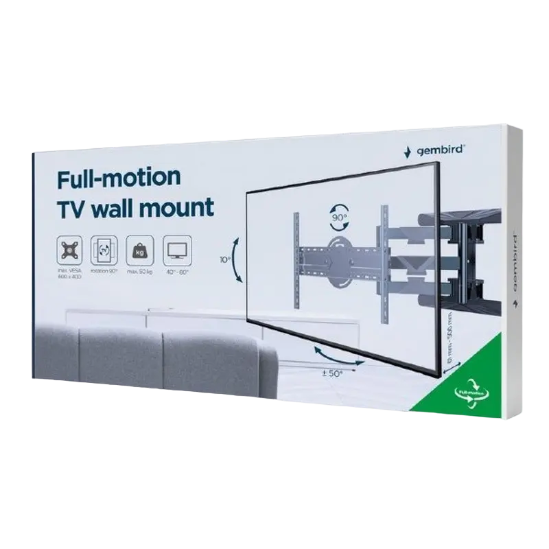 Кронштейн для телевизора Gembird WM-80STR-01 Черный