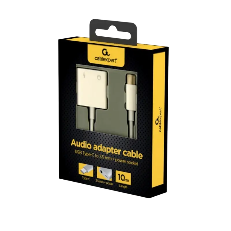 Аудио адаптер Cablexpert A-CM-3.5FP-01 Белый