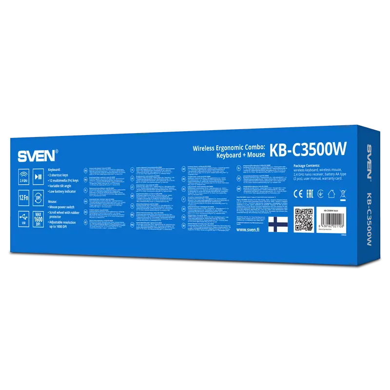 Клавиатура и мышь SVEN C3500W Мембрана Черный