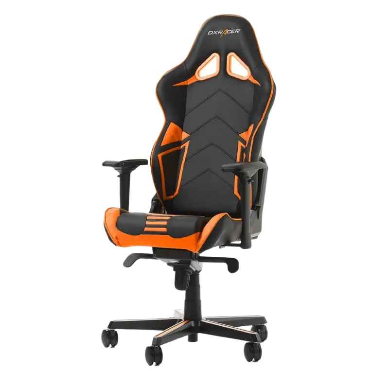 Scaun Gaming DXRacer Racing GC-R131-NO PU Piele Negru/Portocaliu