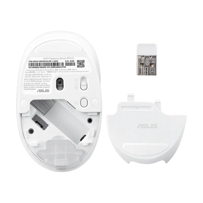 Беcпроводная мышь ASUS Fragrance MD101 Беспроводное Белый