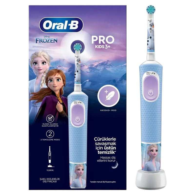 Электрическая зубная щетка Для детей Braun Oral-B Vitality PRO Kids Frozen Голубой