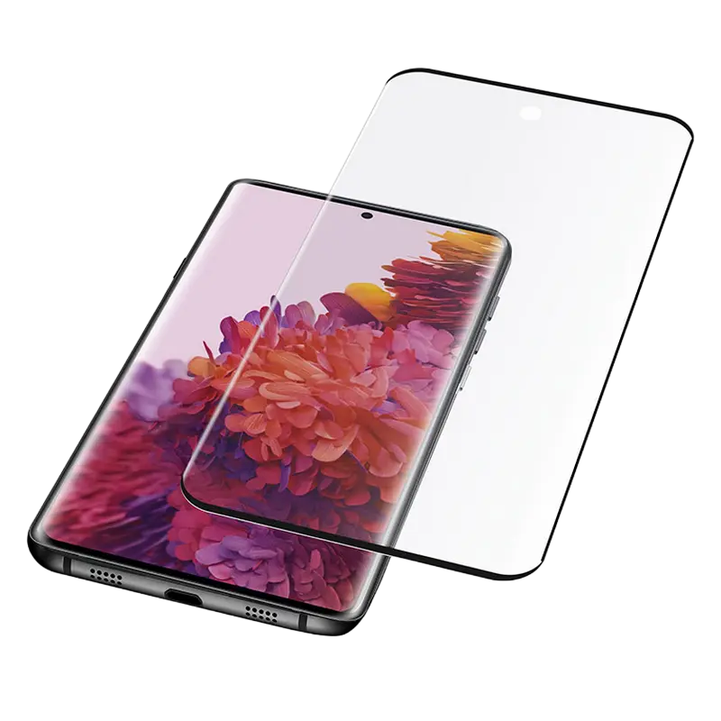 Sticlă de protecție Cellularline Samsung Galaxy S21 Ultra Tempered Glass Curved Negru