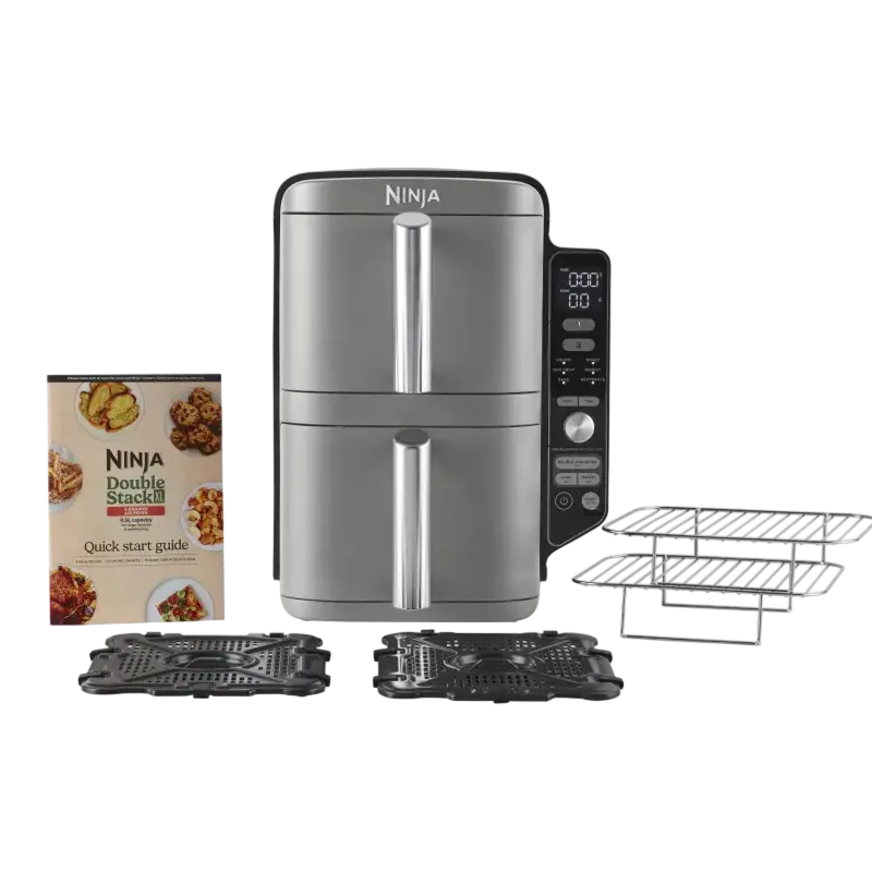 Friteuză cu aer cald Ninja Double Stack XL Gri