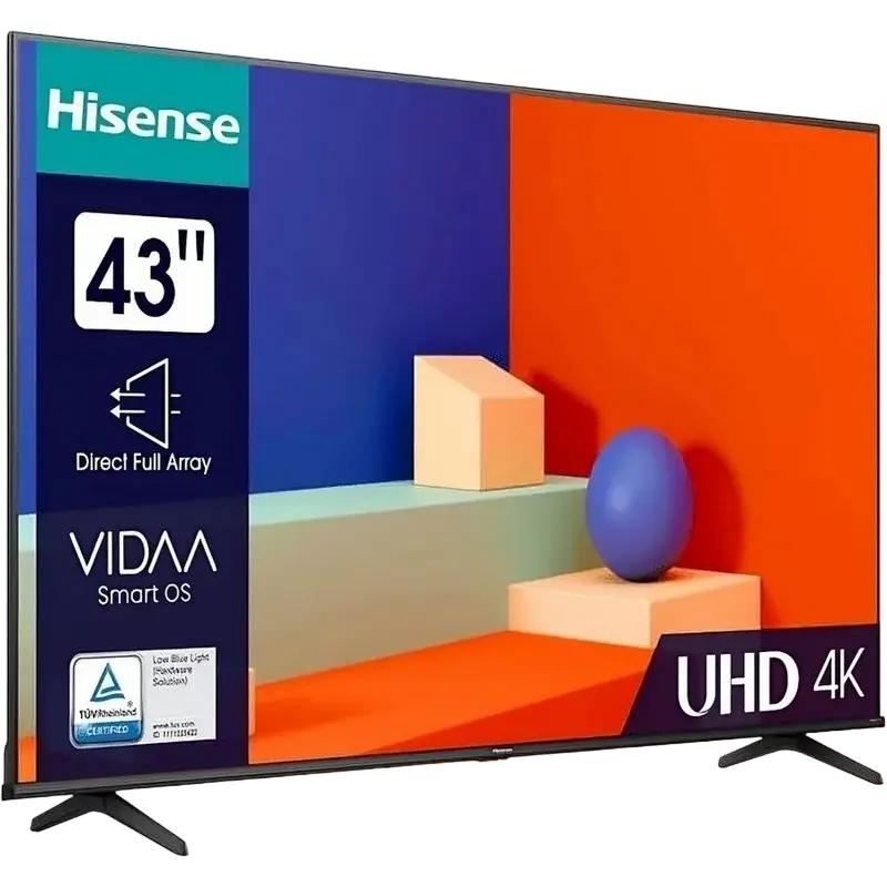 43" LED SMART Телевизор Hisense 43A6K Черный