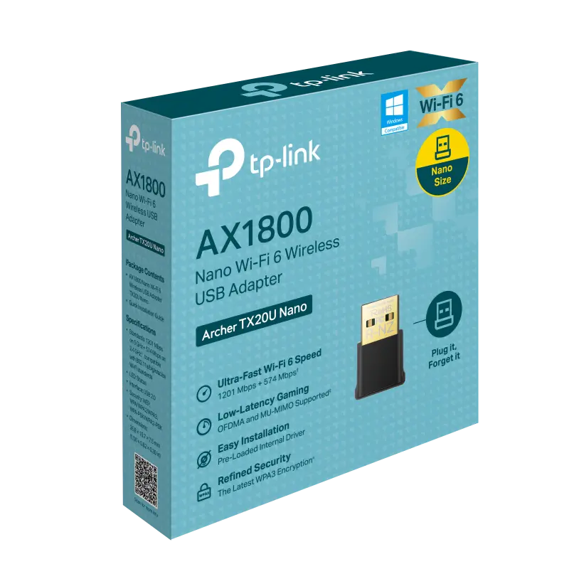 USB Aдаптер TP-LINK Archer TX20U Nano Черный