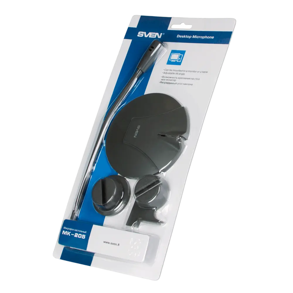Компьютерный микрофон SVEN MK-205 Проводной аналоговый Серый