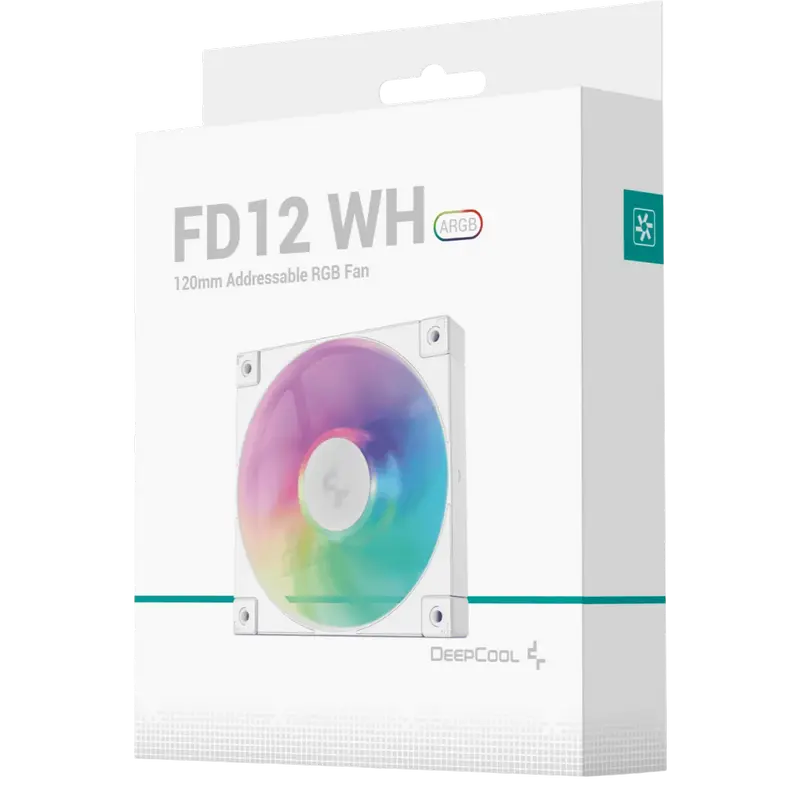 Вентилятор для ПК Deepcool FD12 ARGB 120 мм Белый