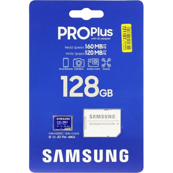 Карта памяти Samsung PRO Plus MicroSD 128ГБ