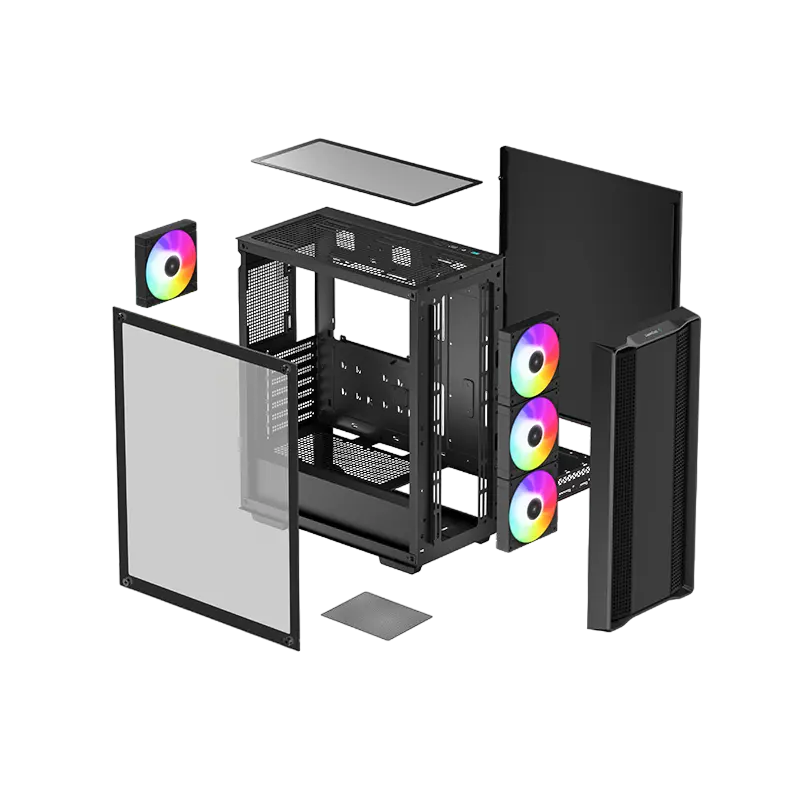 Компьютерный корпус Deepcool CC560 ARGB V2 Midi-Tower Черный