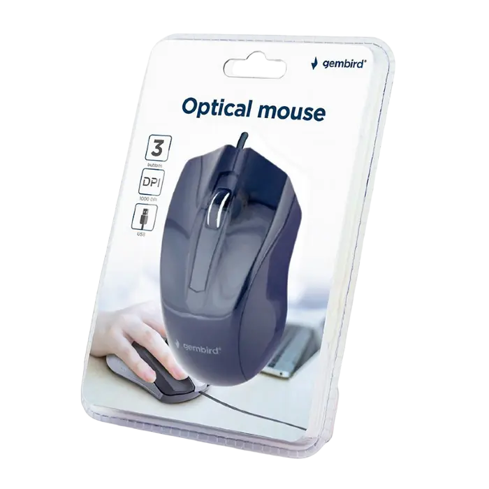 Мышь Gembird MUS-3B-01 Проводное Чёрный