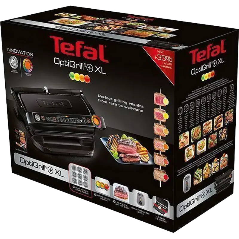 Электрический Гриль Tefal OptiGrill+ XL Чёрный