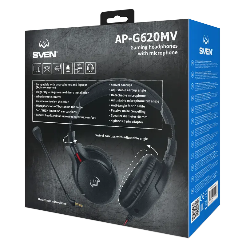Наушники SVEN AP-G620MV Чёрный