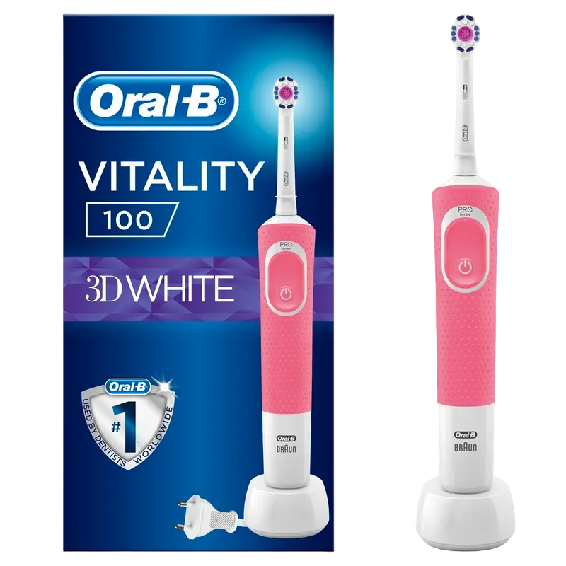 Periuță de dinți electrică Pentru adulți Braun Vitality 100 Cross Action Roz