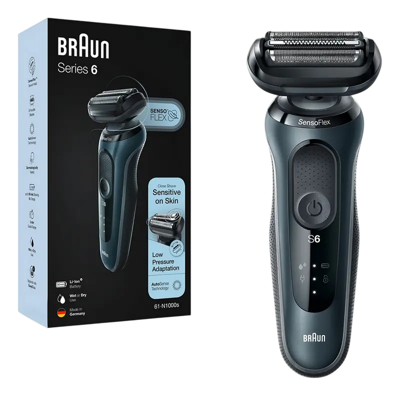 Электробритва мужская Braun Series 6 61-N1000s Wet & Dry Серый