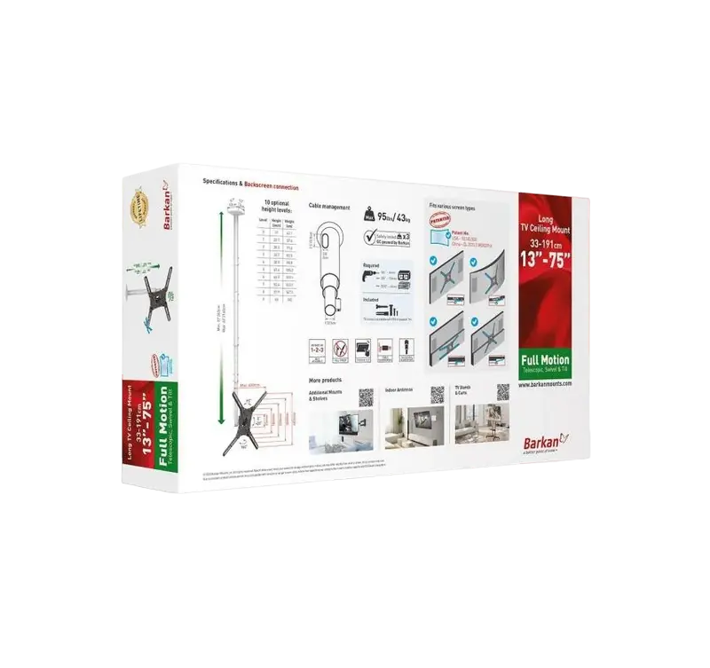 Кронштейн для телевизора BARKAN 4500L Черный