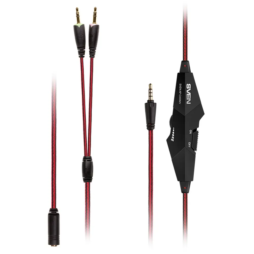 Наушники SVEN AP-G888MV Чёрный/Красный