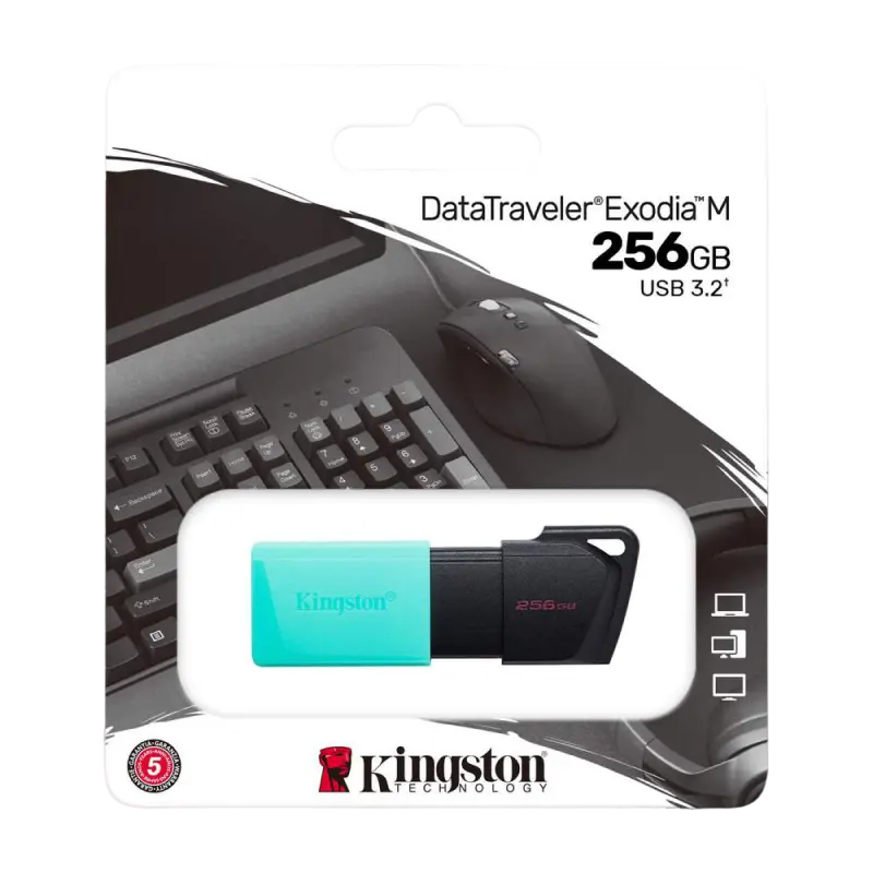 USB Flash накопитель Kingston DataTraveler Exodia M 256ГБ Черный/Синий