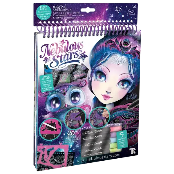 Nebulous Stars Zentangle Black Pages Eclipsia