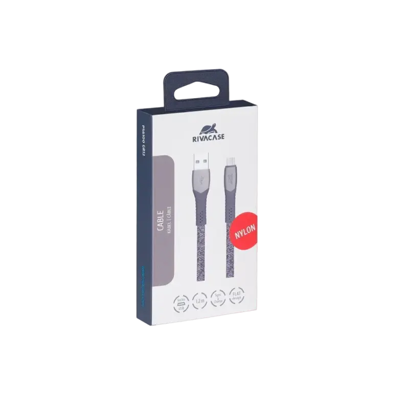 Кабель для зарядки и передачи данных Rivacase PS6102 BL12 Серый