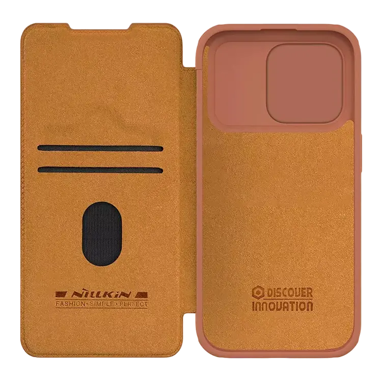 Чехол книжка Nillkin Apple iPhone 15 Pro Max Qin Pro Qin Pro Коричневый