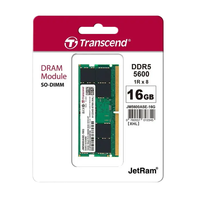 Memorie RAM Transcend JetRam JetRam 16GB Verde