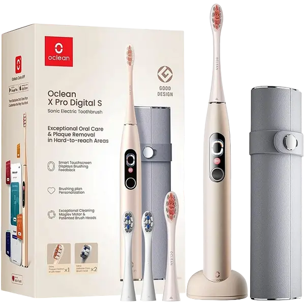 Periuța de dinți electrică sonică Pentru adulți Oclean X pro Digital Set Argintiu