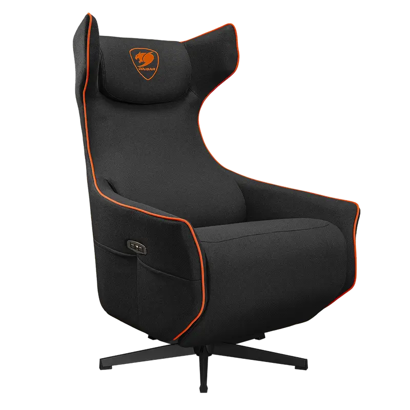 Игровое кресло Cougar Magus Имитация льна Черный | Оранжевый