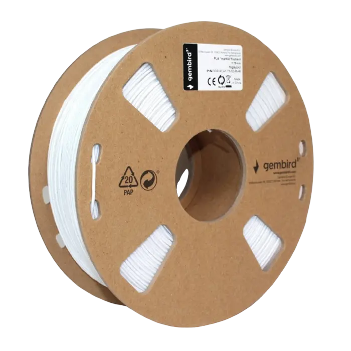 Нить для 3D-принтера Gembird 3DP-PLA1.75-02-MAR Белый