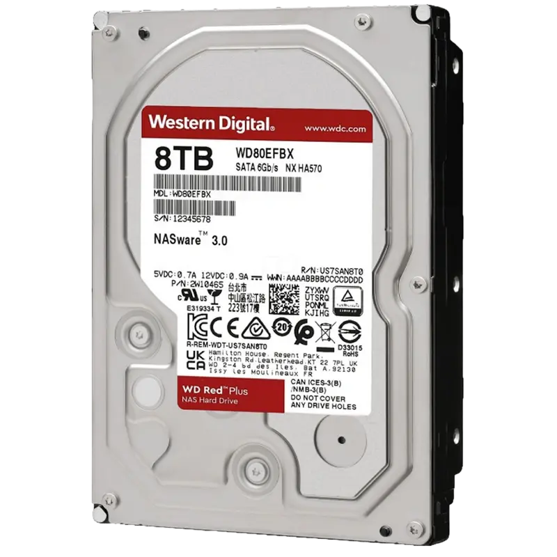 Жесткий диск Western Digital WD Red Plus WD Red Plus™ 8 TБ