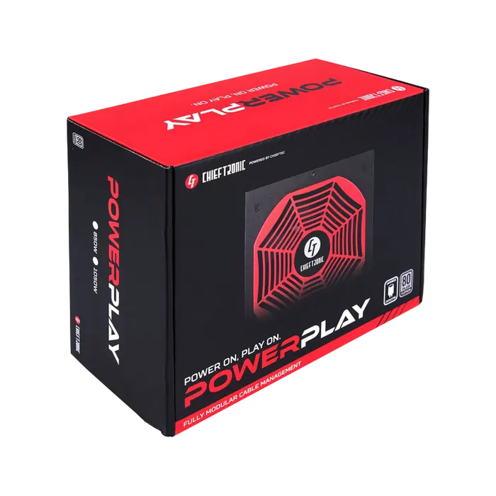 Tip Блок питания для компьютеров Chieftec GPU-1050FC PowerPlay Platinum Series ATX Черный