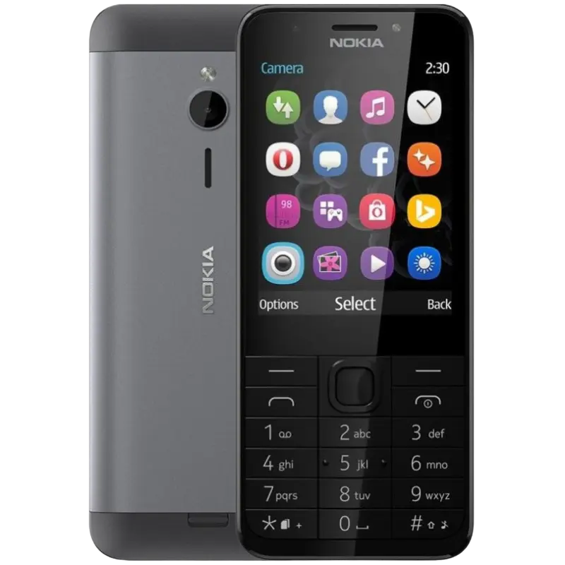 Мобильный телефон Кнопочный Nokia 230 Тёмно Серебристый