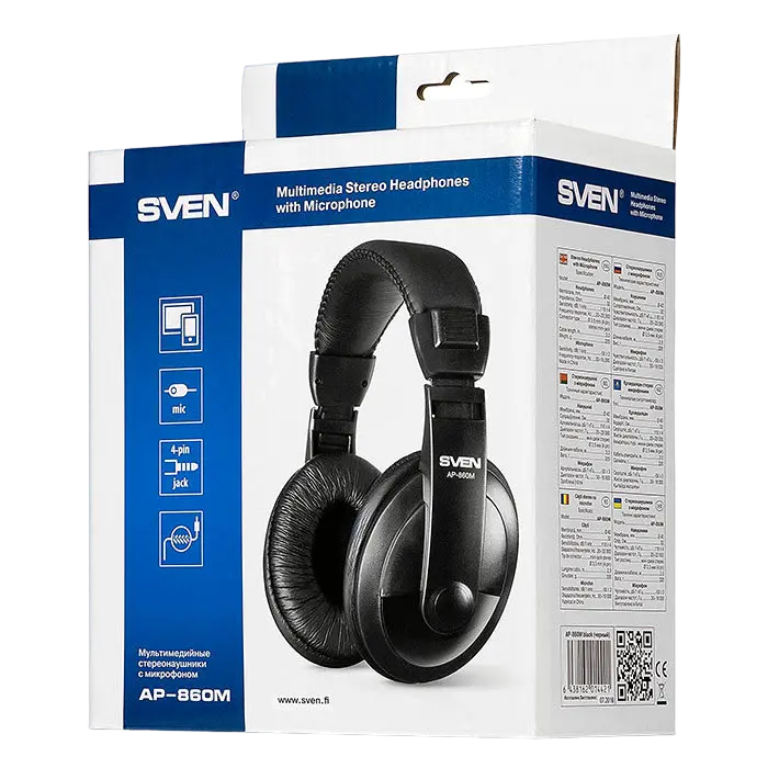 Наушники SVEN AP-860M Чёрный