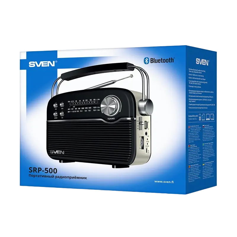 Портативное радио SVEN SRP-500 Чёрный