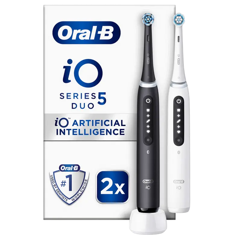 Periuță de dinți electrică Pentru adulți Braun Oral-B iO5 Duo Negru | Alb