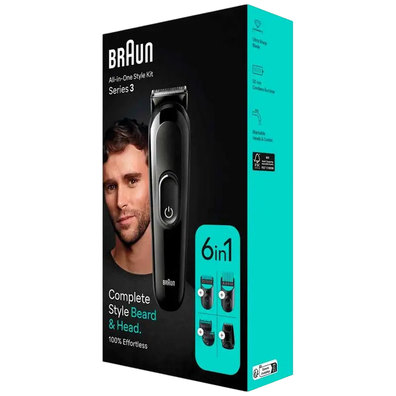 Мужской Триммер Braun MGK3410 Чёрный