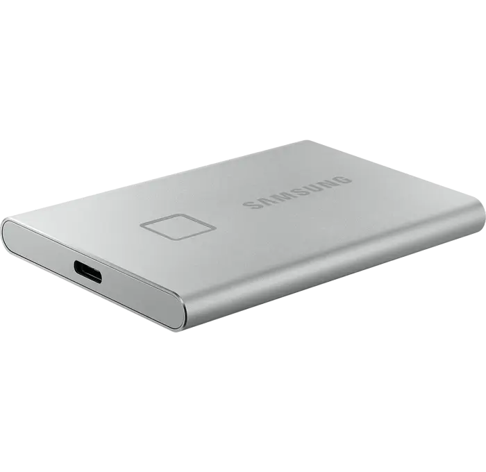 Внешний портативный SSD накопитель Samsung T7 Touch 2 ТБ Серебристый