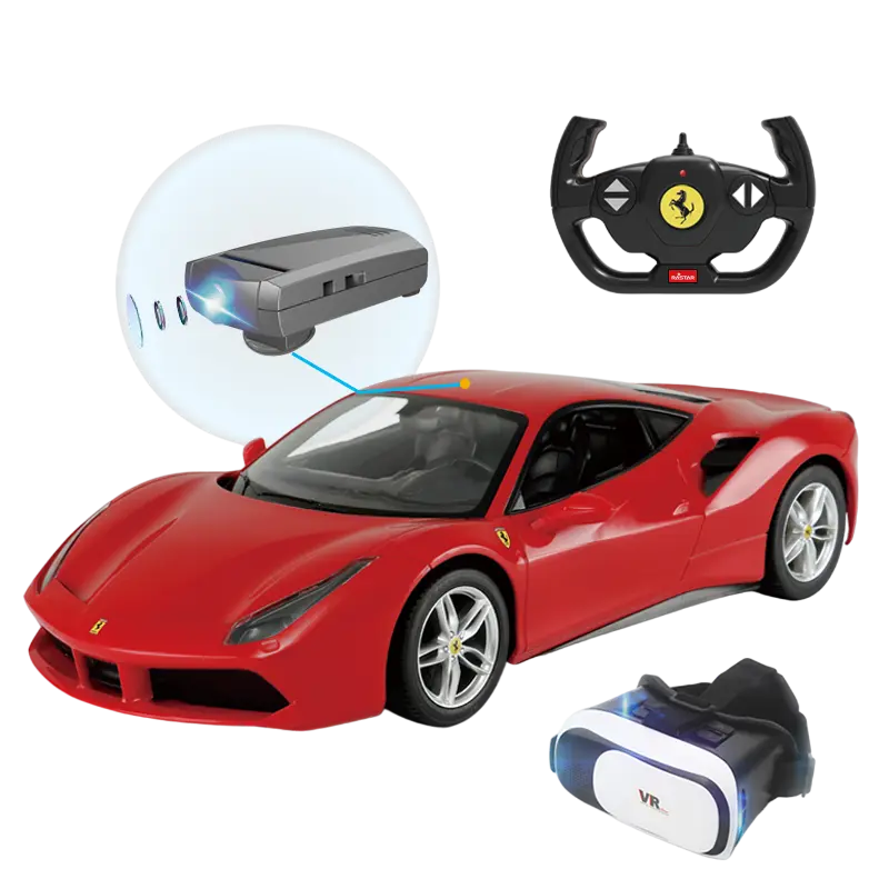 Радиоуправляемая игрушка Rastar Ferrari 488 GTB & VR Glasses Красный
