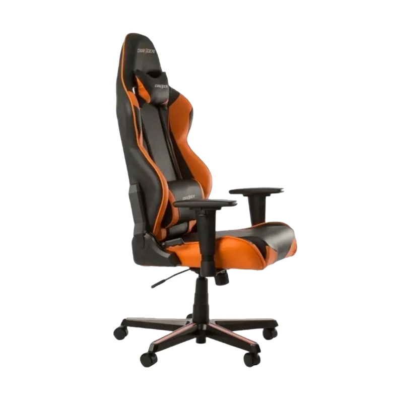 Scaun Gaming DXRacer Racing GC-R0-NO PU Piele Negru/Portocaliu