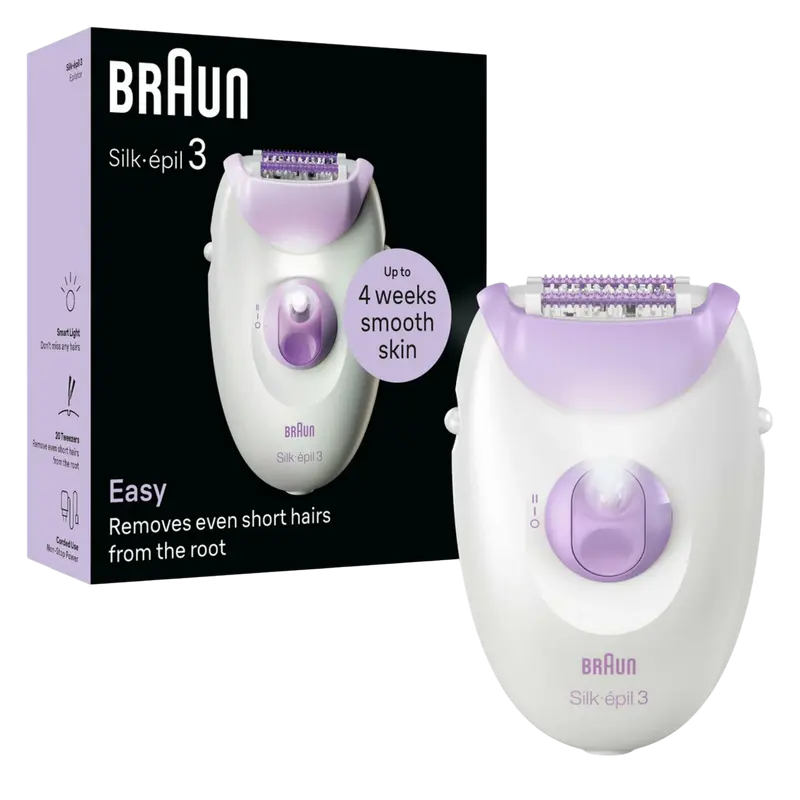 Эпилятор Braun SE3000 Белый | Фиолетовый