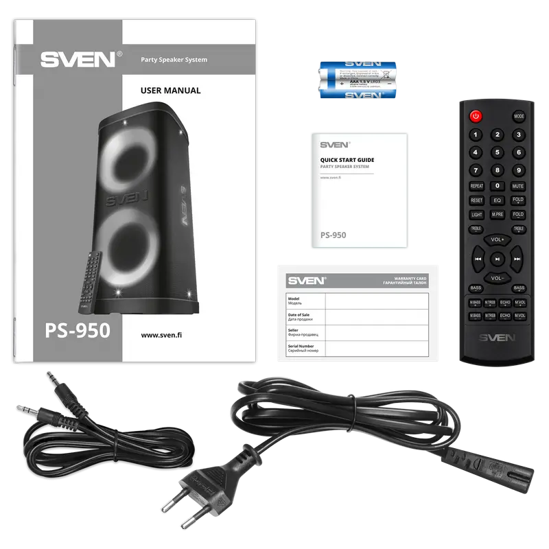 Портативная колонка SVEN PS-950 Чёрный