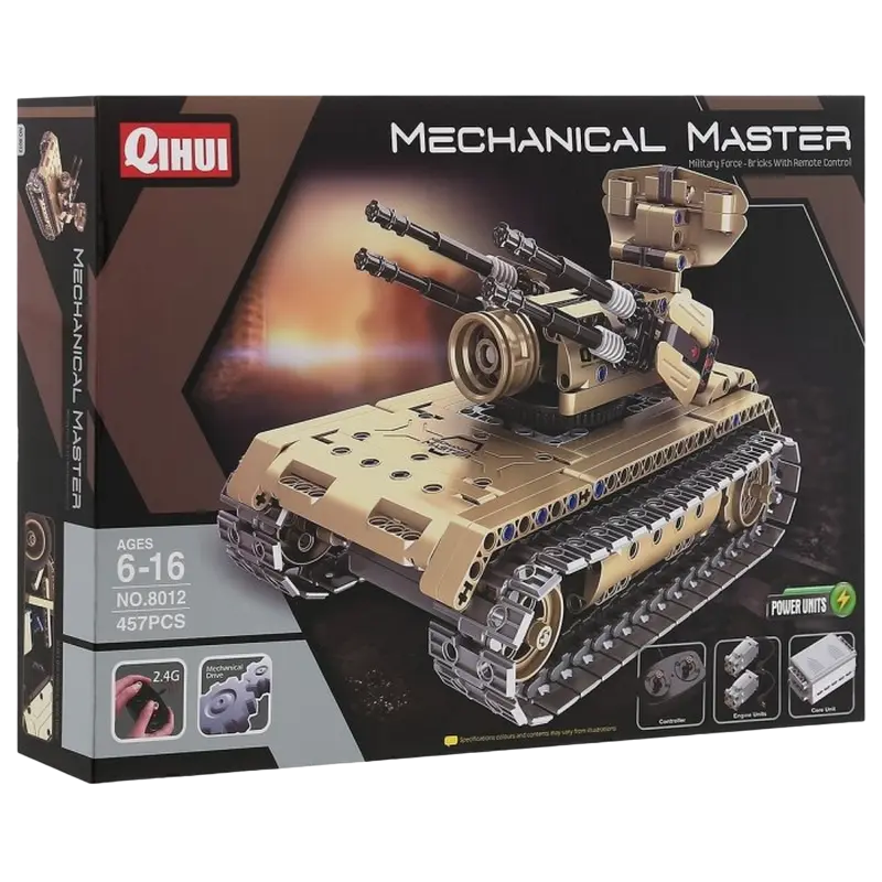 Constructor cu telecomandă iM.Master Tank & Anti-aircraft Bej