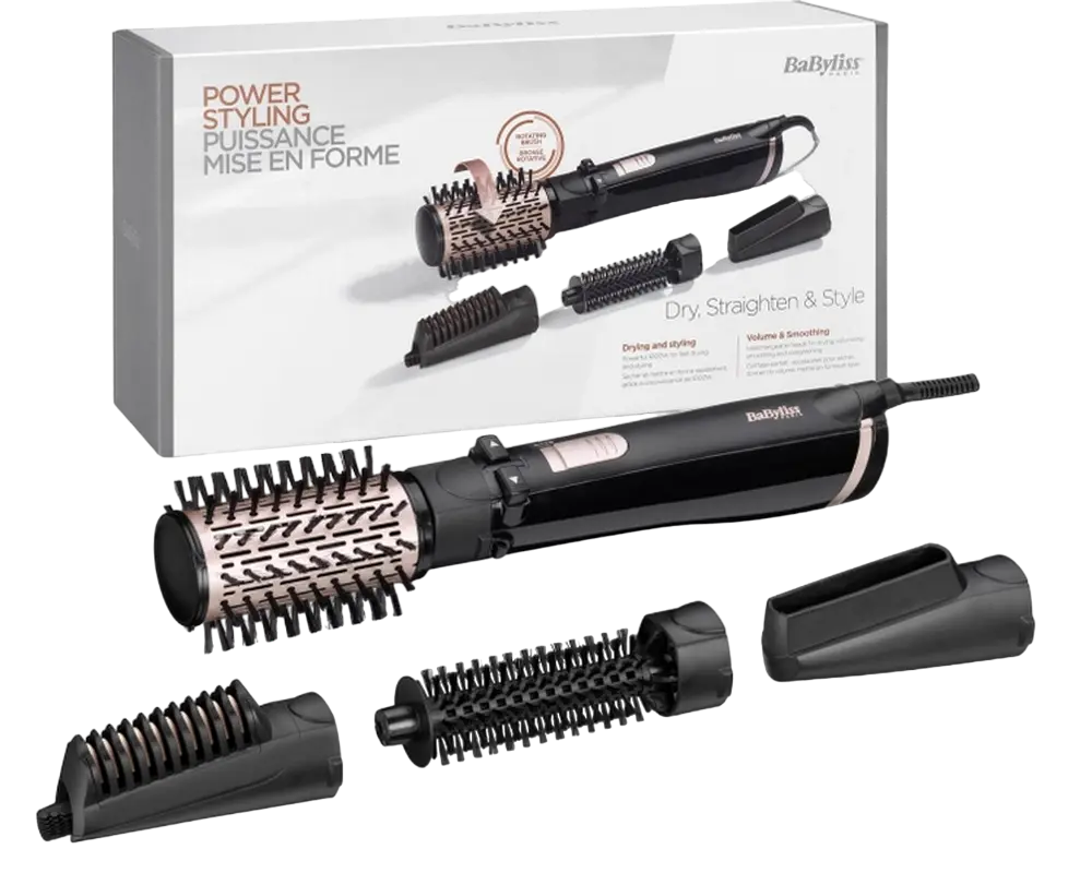 Uscător de păr-perie BaByliss Ionic Airbrush Negru